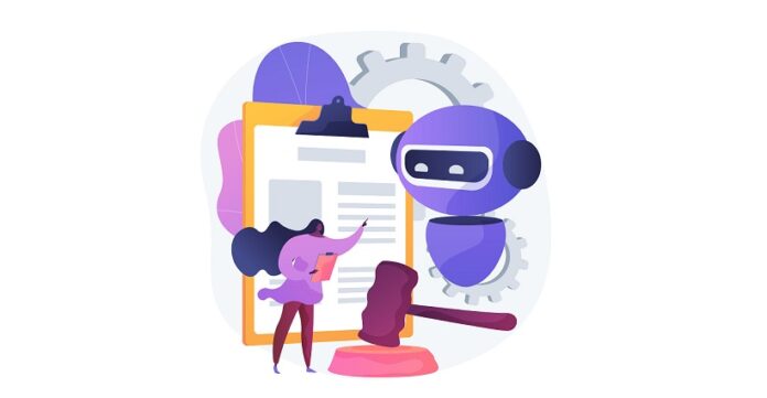 Artificial intelligence regulations abstract concept vector illustration.
