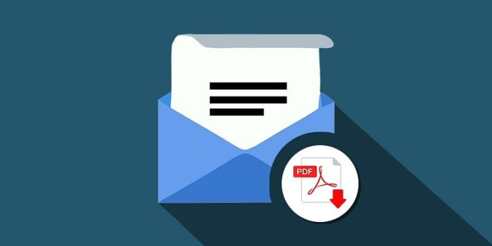 sending pdf over email concept